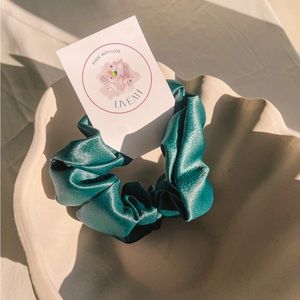 Locally made satin hair scrunchies